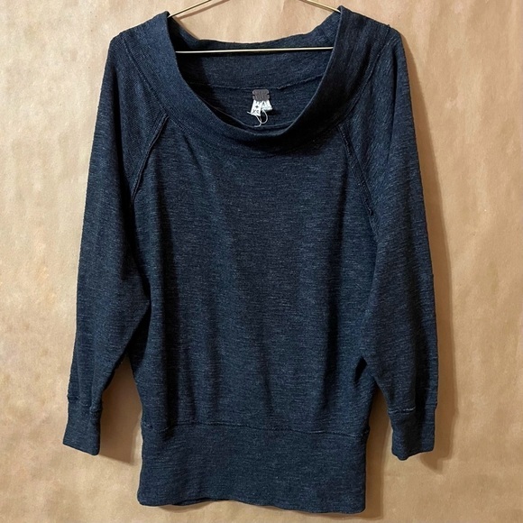 Free People | Palisades Thermal Off The Shoulder Pullover Tunic Top Size XS - Picture 1 of 11